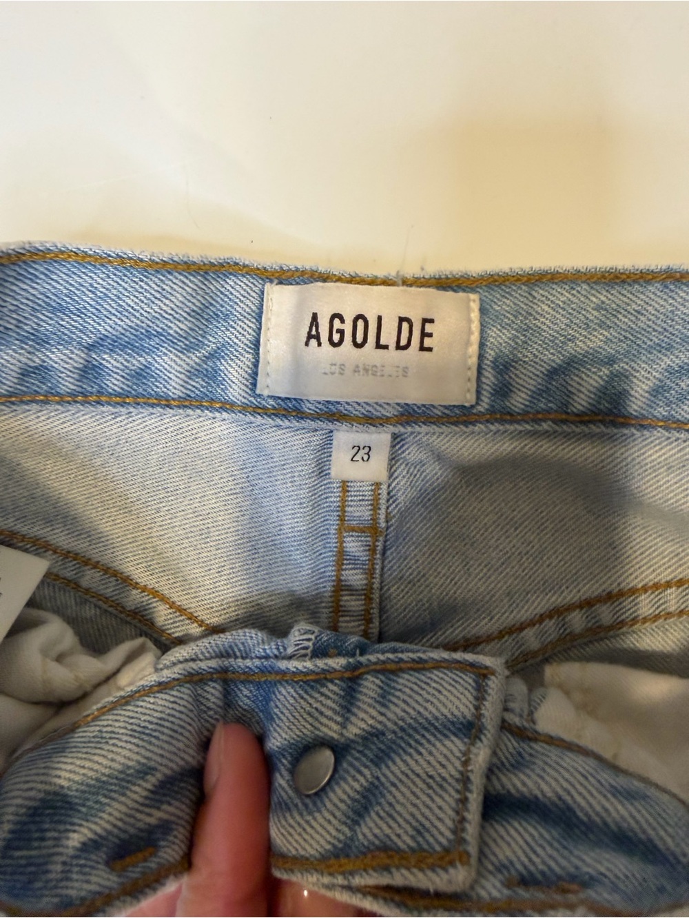 AGOLDE Riley High Rise Straight Crop Distressed Jeans Size 23 - Picture 3 of 8